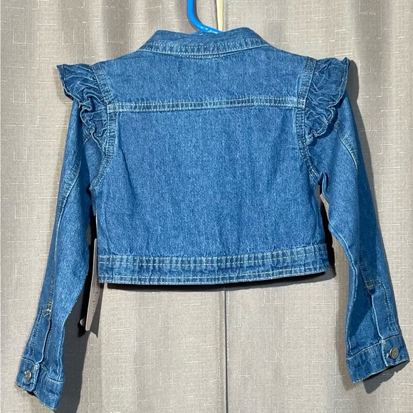 NWT Nanette Lepore 3T Blue Ruffled Jean Jacket for Kids - Picture 2 of 5